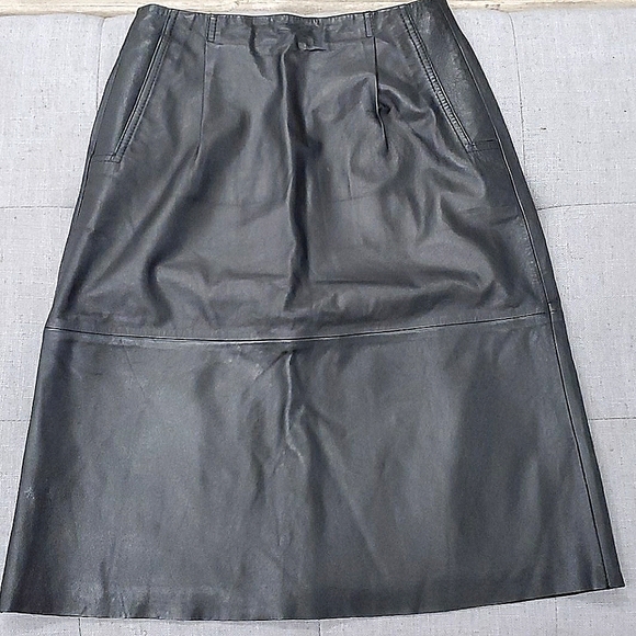 French Connection Leather Skirt - Picture 1 of 5